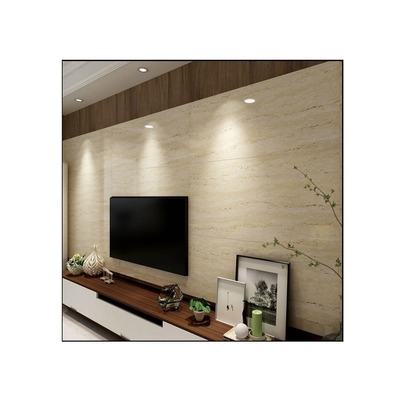 800 X 800mm 큰 바닥 실내 돌 부드러운 세라믹 타일 베이지 트래버틴 바닥 타일