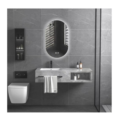 싱크 유니크 방수 디자인 직사각형 바니티 캐비닛 SLABS / SINTERSTONE 책상