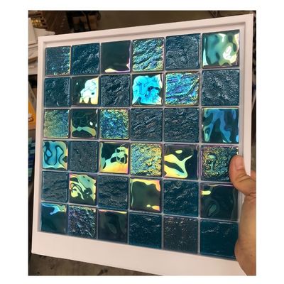 발리의 수영장용 306x306MM 크기의 맑은 결정 유리 모자이크 시트