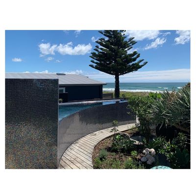 수영 수영장용 48x48mm 회색 은 유리 모자이크 거울 타일 블루 유리 타일