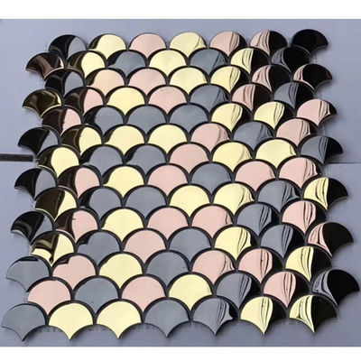 실내 타일 크래클 유리 스테인레스 스틸 모자이크 수영장 벽 장식