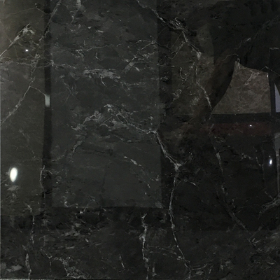 현대적인 디자인 600x600mm 우아한 인테리어를 위한 검은 닦은 포르셀린 바닥 타일